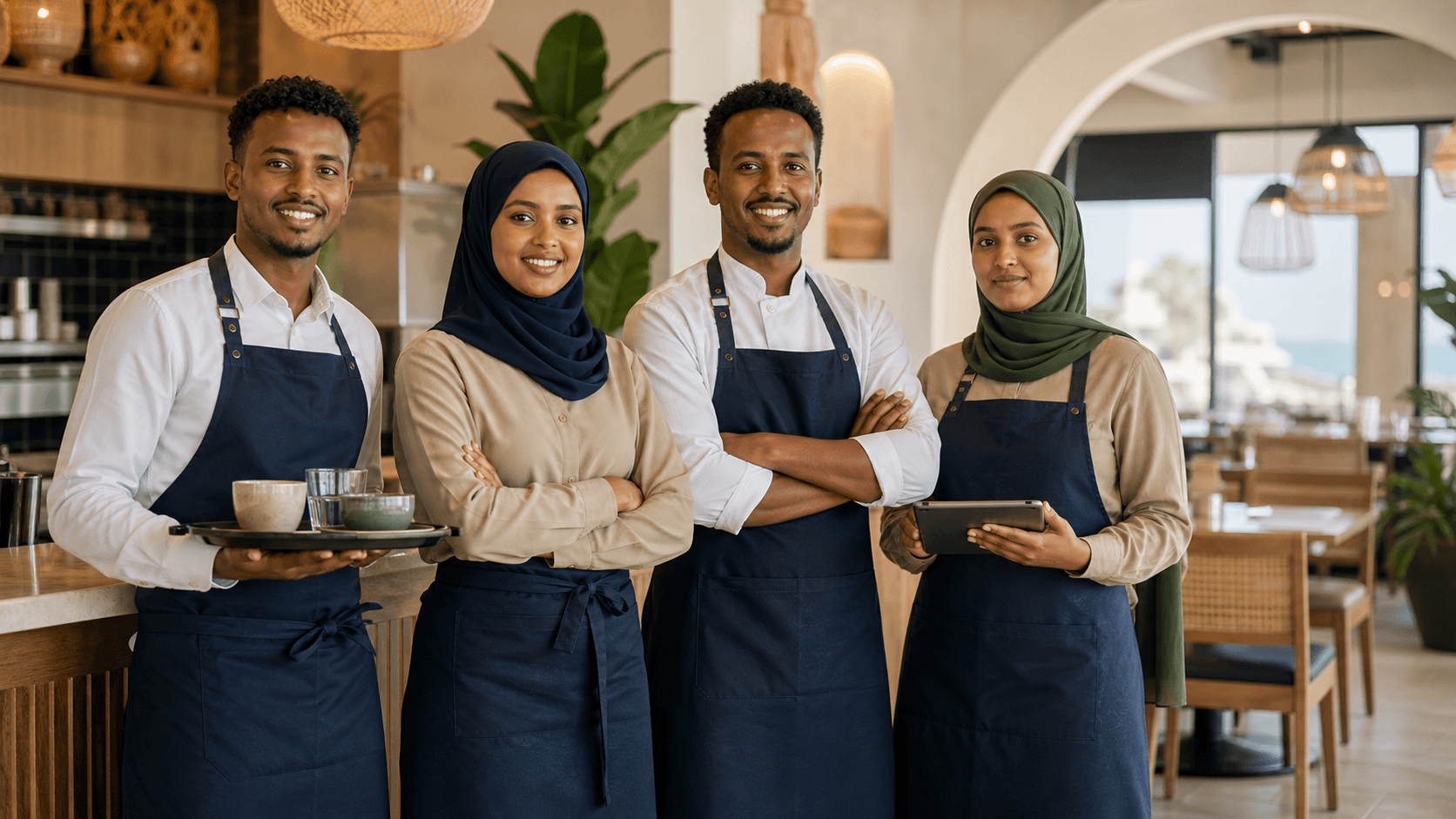 A proud restaurant team in Mogadishu